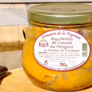 Aiguillettes de Canard du Périgord au vinaigre de framboise