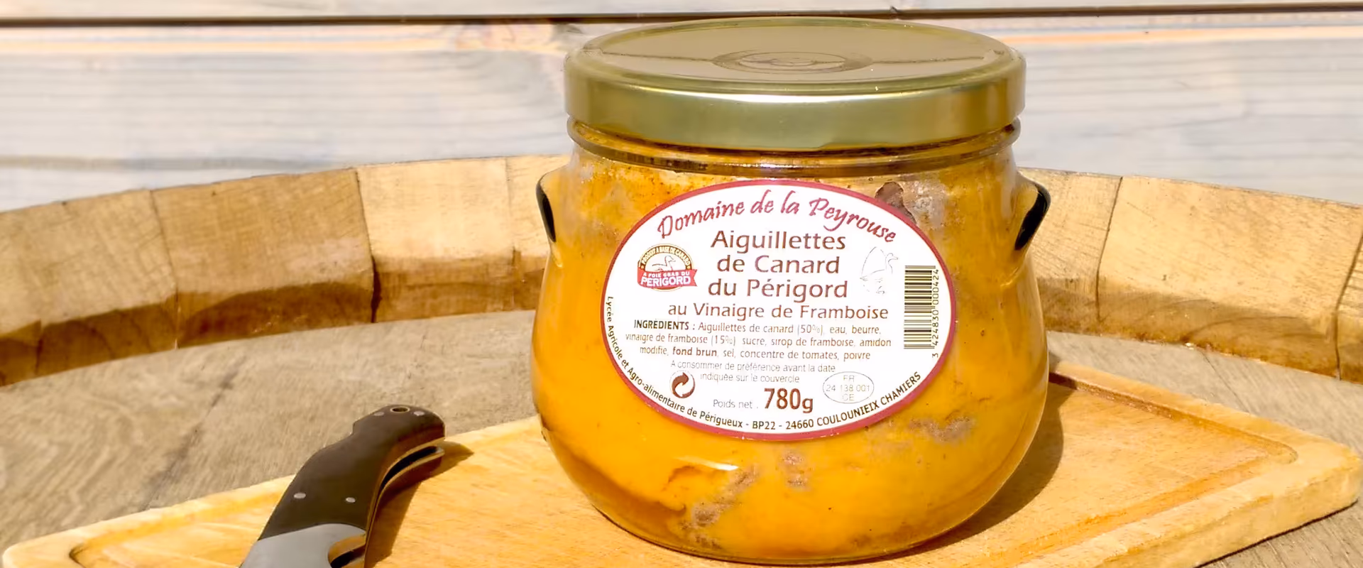 Aiguillettes de Canard du Périgord au vinaigre de framboise